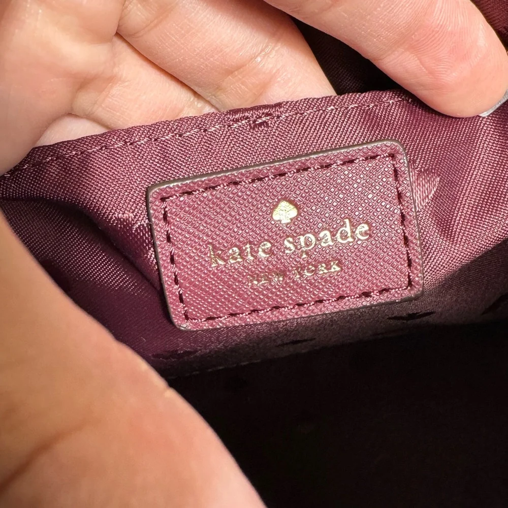 Kate Spade New‎ York Glitter Trim Leather Handle Bag